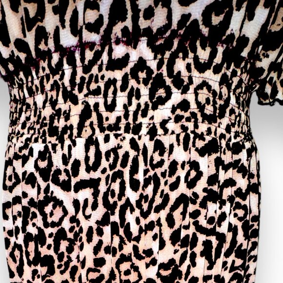 Sheer Leopard Swimsuit Cover, women Cover, Ladies Long Hi-Lo Dress/Pants Wrap - Picture 7 of 16